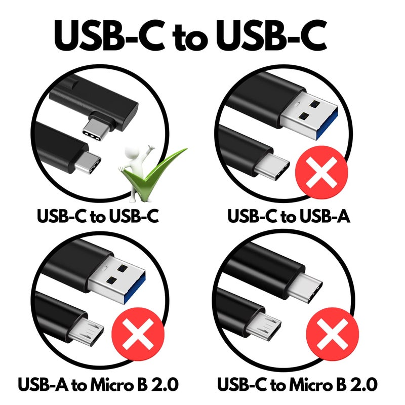 Port Wireless كابل احترافي للتوصيل بطول 15 قدم متوافق مع USB-C مع كاميرات سوني ألفا A7 IV، A7R IV، A7/A7S/A7R III، ZV-E10، FX3، FX30، نيكون Z9/Z8/Z7/Z6، كانون EOS R10، R8، R7، R5C، فوجي فيلم X-M5، X-T5، GFX 100، لوميكس S1 - Image 2